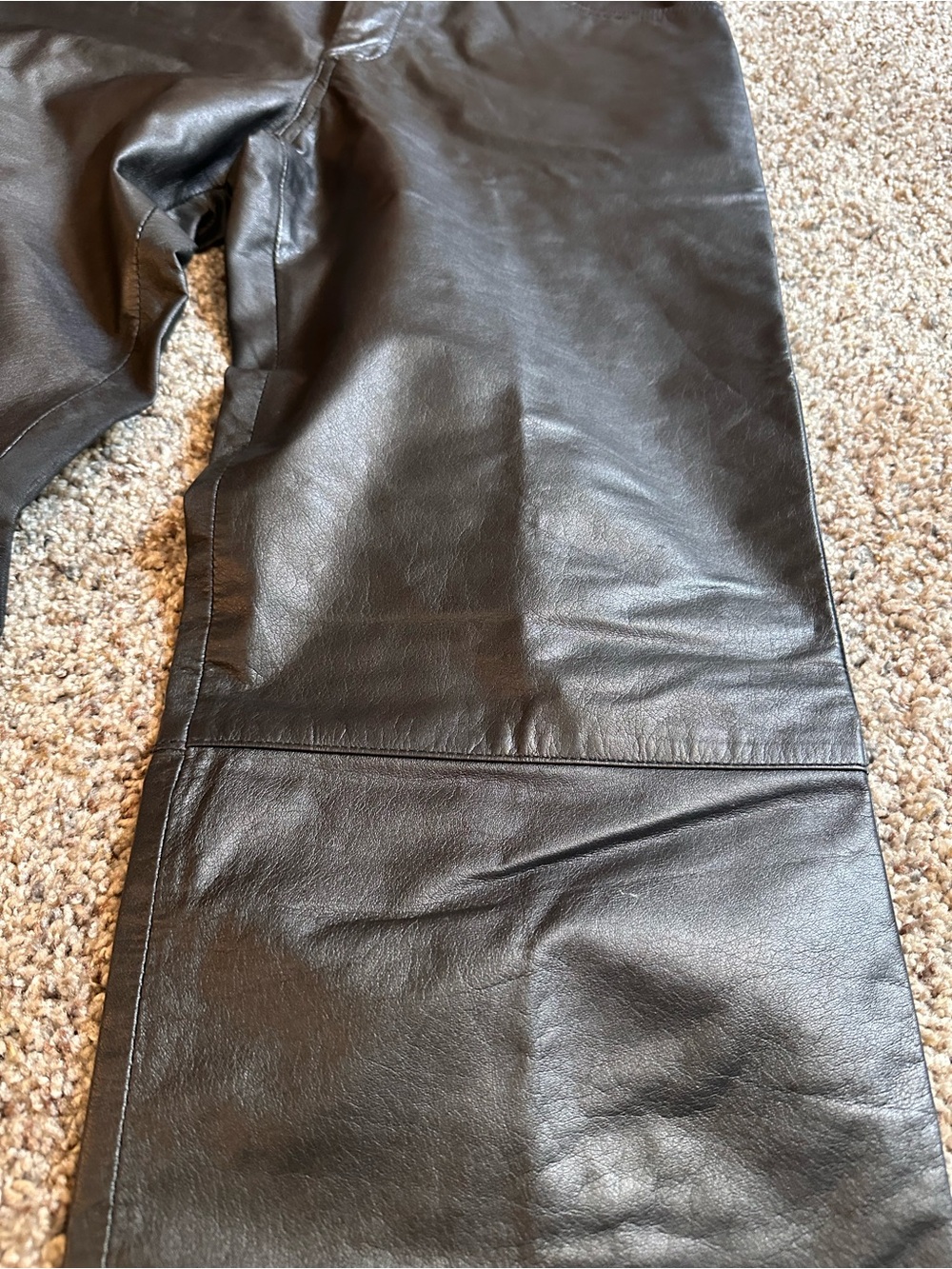 Women’s Vintage J.Palo Black Leather Pants. Classic Straight Fit - Picture 13 of 13